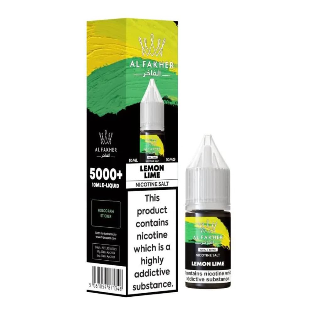  Lemon Lime / 20mg Al Fakher Nic Salts e liquids 10ml Box of 10