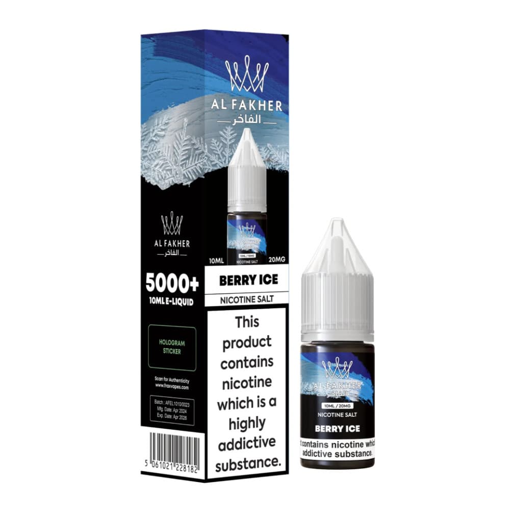  Berry Ice / 20mg Al Fakher Nic Salts e liquids 10ml Box of 10