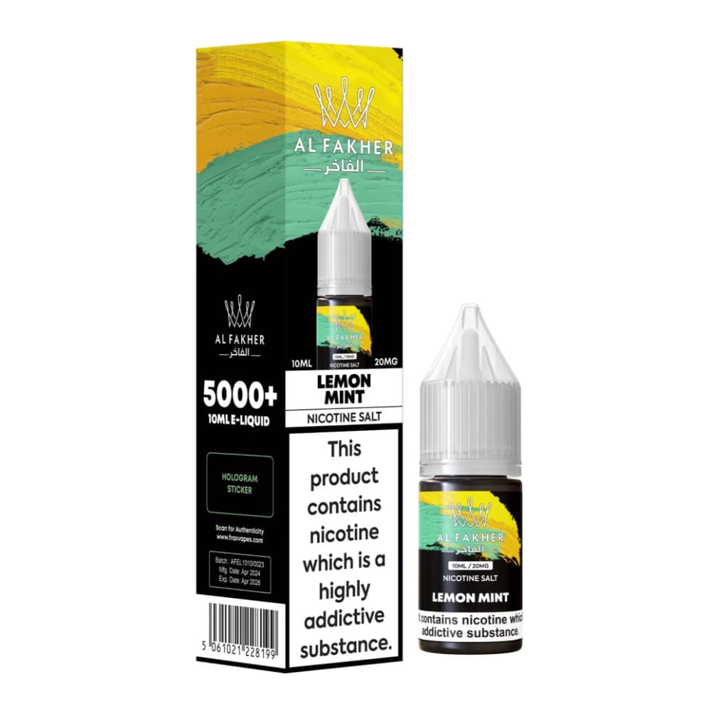  Lemon Mint / 20mg Al Fakher Nic Salts e liquids 10ml Box of 10