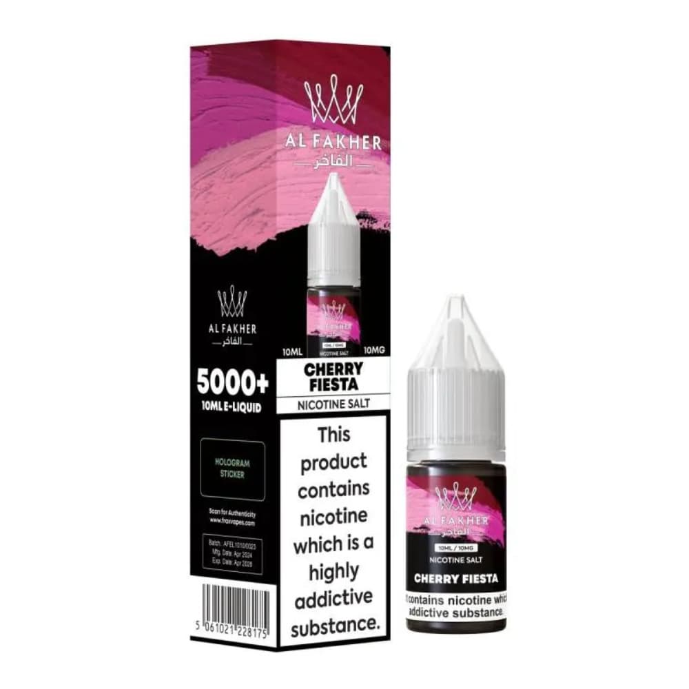  Cherry Fiesta / 20mg Al Fakher Nic Salts e liquids 10ml Box of 10