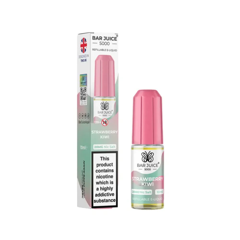  Strawberry Kiwi / 10mg Bar Juice 5000 Nic Salts E-Liquids 10ml Box of 10