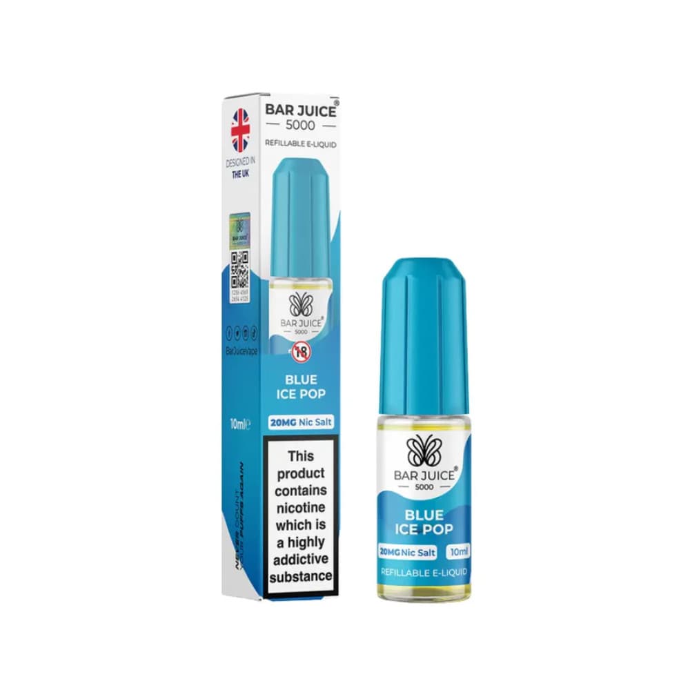  Blue Ice Pop / 10mg Bar Juice 5000 Nic Salts E-Liquids 10ml Box of 10