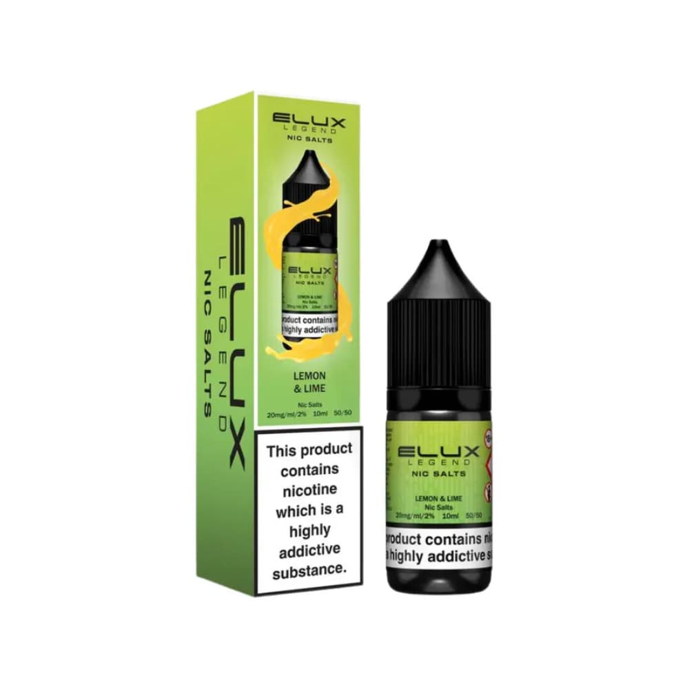  Lemon Lime / 10mg Elux Legend Nic Salts E-Liquids 10ml Box of 10