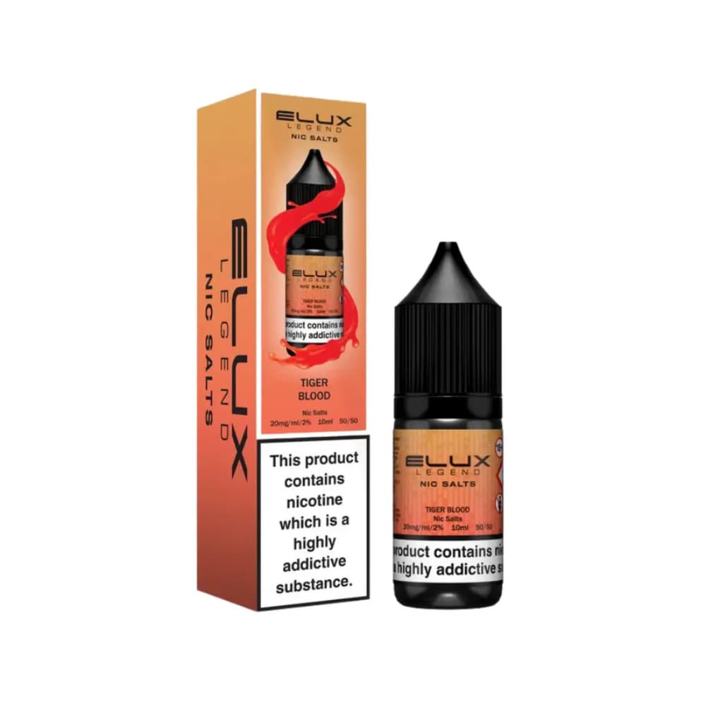  Tiger Blood / 10mg Elux Legend Nic Salts E-Liquids 10ml Box of 10