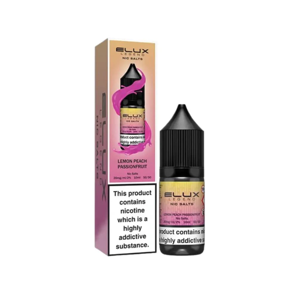  Lemon Peach Passionfruit / 10mg Elux Legend Nic Salts E-Liquids 10ml Box of 10