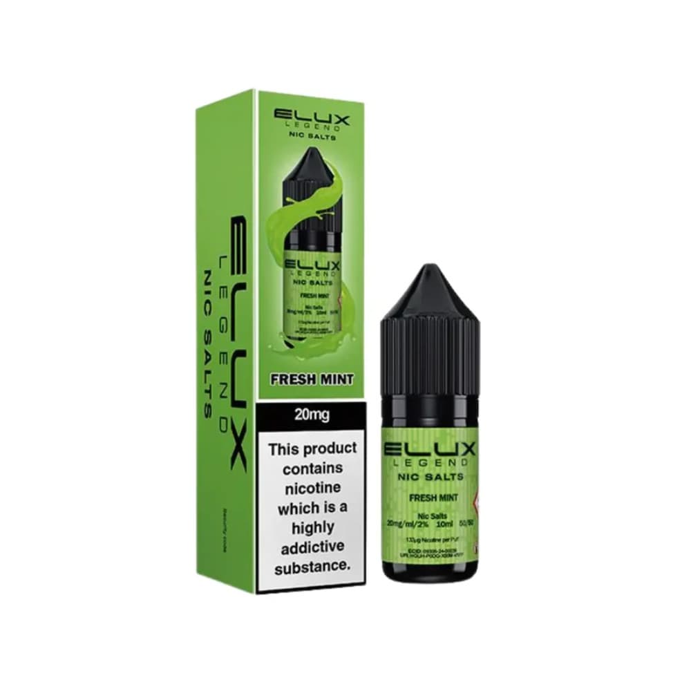  Fresh Mint / 20mg Elux Legend Nic Salts E-Liquids 10ml Box of 10