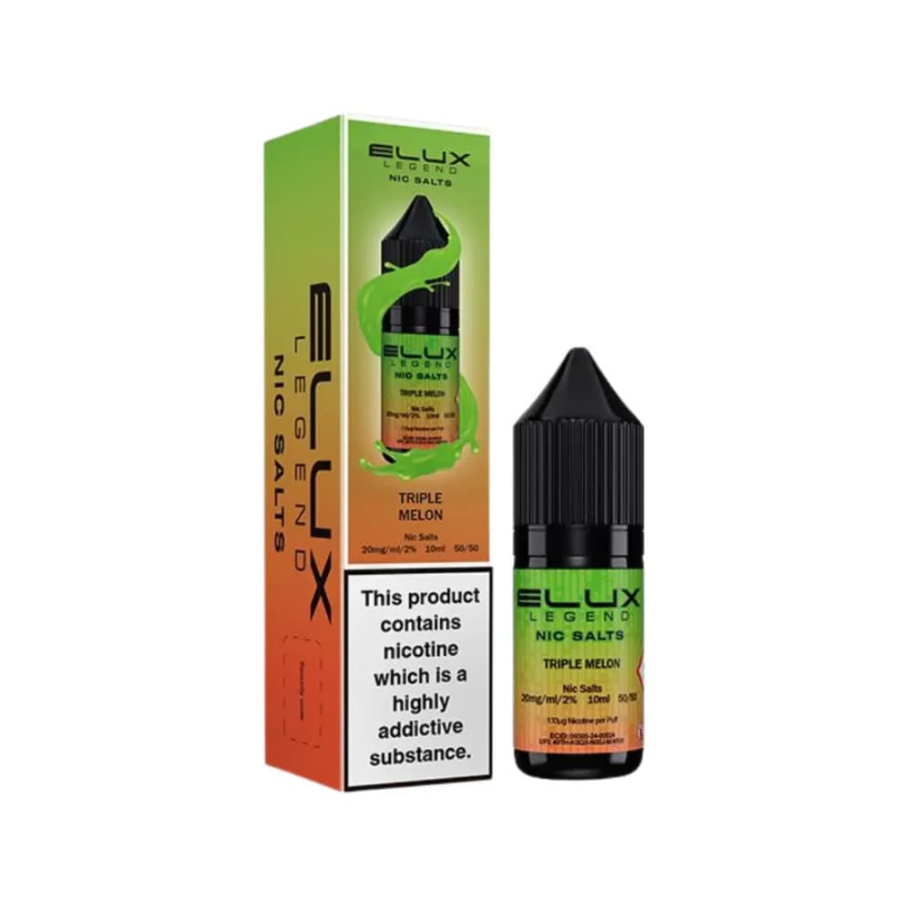  Triple Melon / 20mg Elux Legend Nic Salts E-Liquids 10ml Box of 10