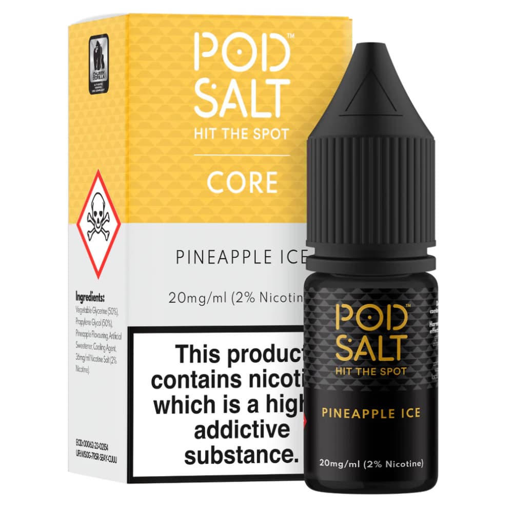  Pineapple Ice / 20mg Pod Salt Core Nic Salts e liquids 10ml Box of 5