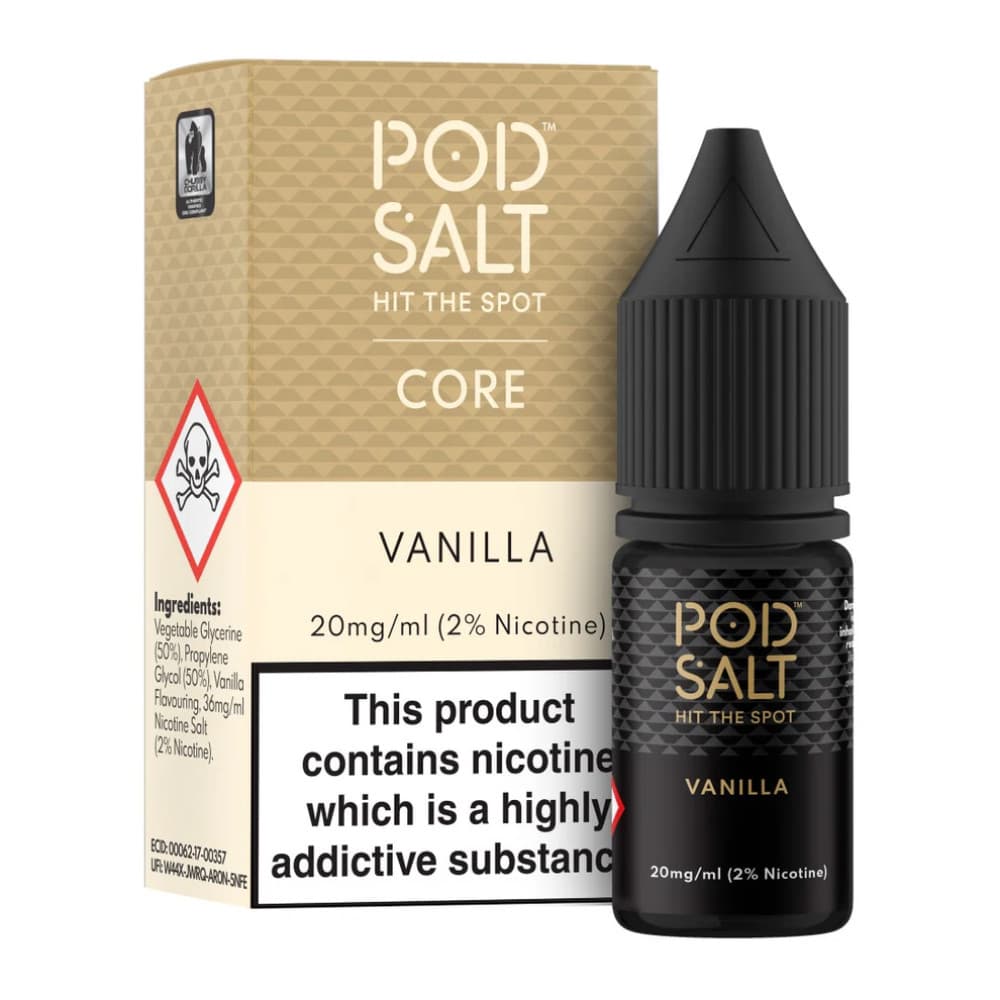  Vanilla / 11mg Pod Salt Core Nic Salts e liquids 10ml Box of 5
