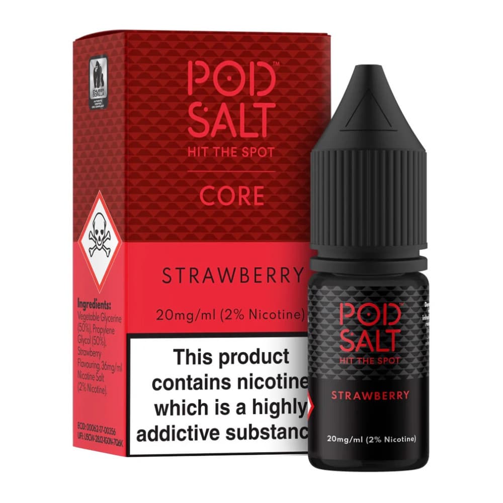  Strawberry / 11mg Pod Salt Core Nic Salts e liquids 10ml Box of 5