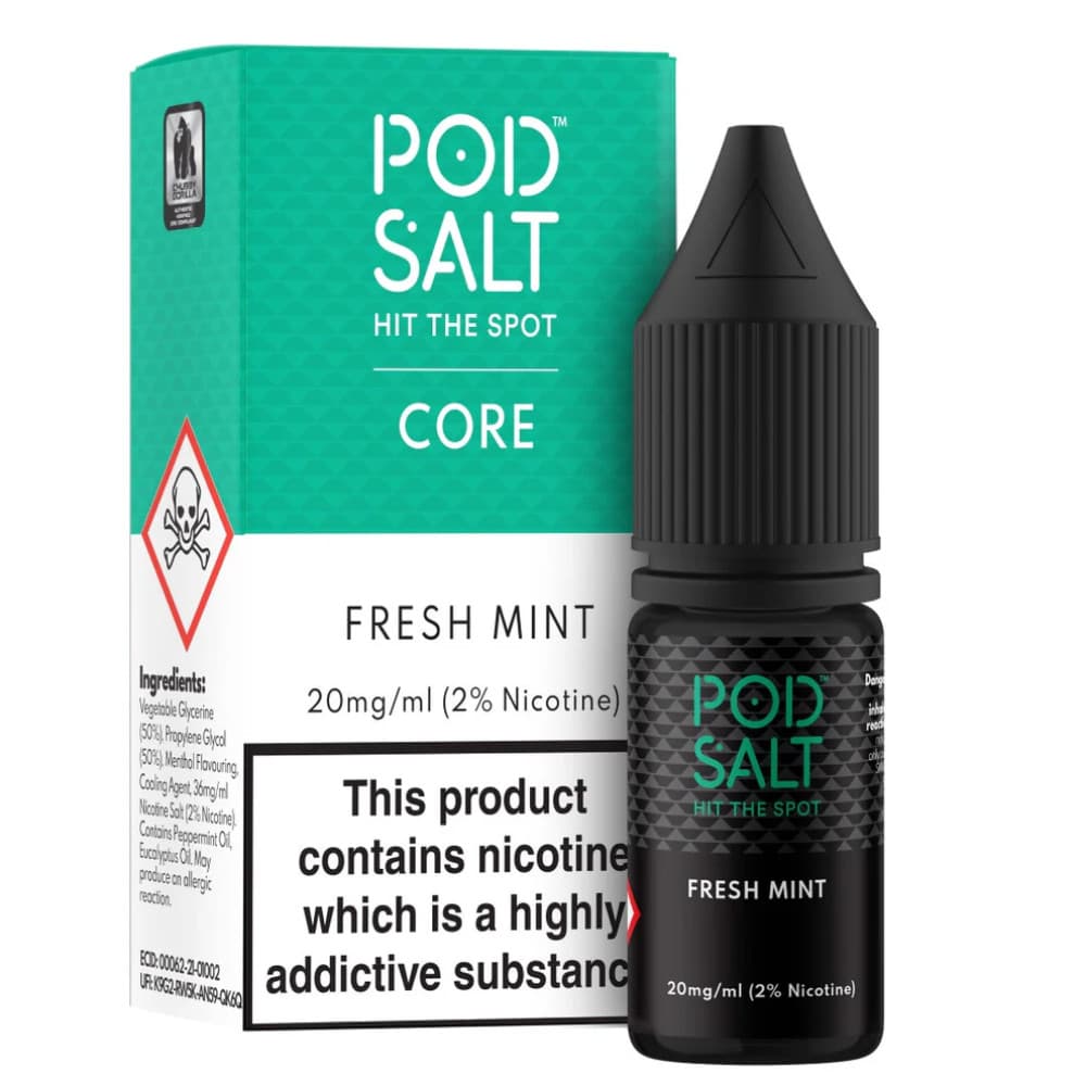  Fresh Mint / 11mg Pod Salt Core Nic Salts e liquids 10ml Box of 5