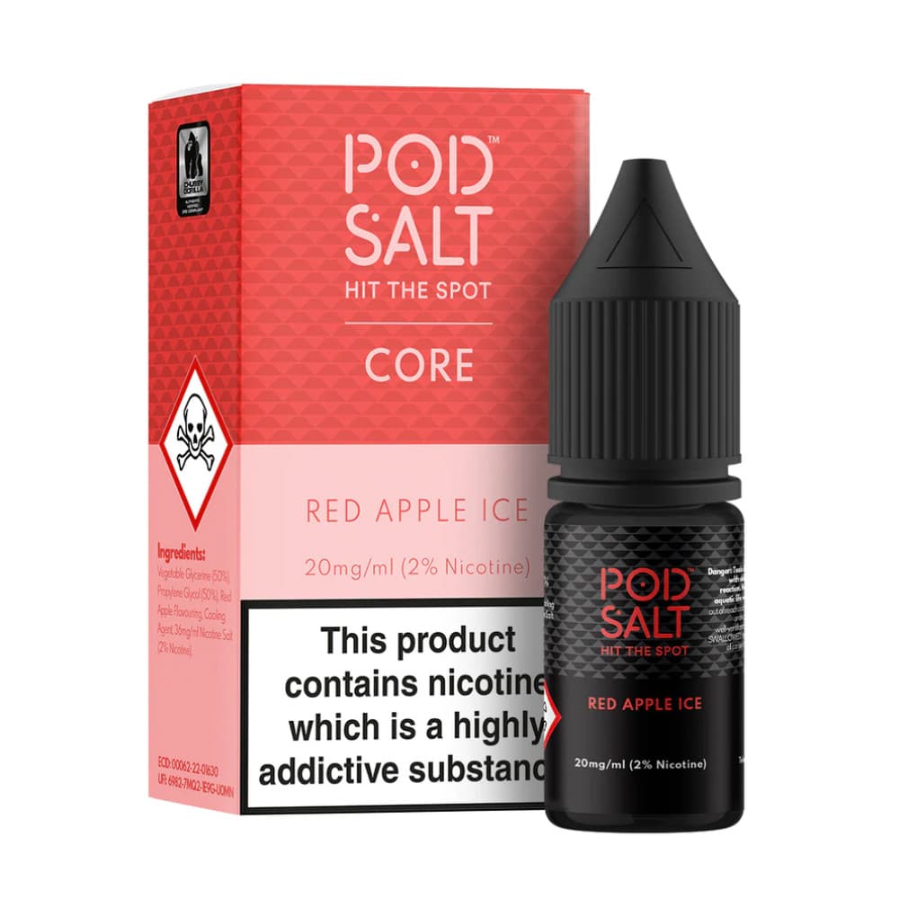  Red Apple Ice / 11mg Pod Salt Core Nic Salts e liquids 10ml Box of 5