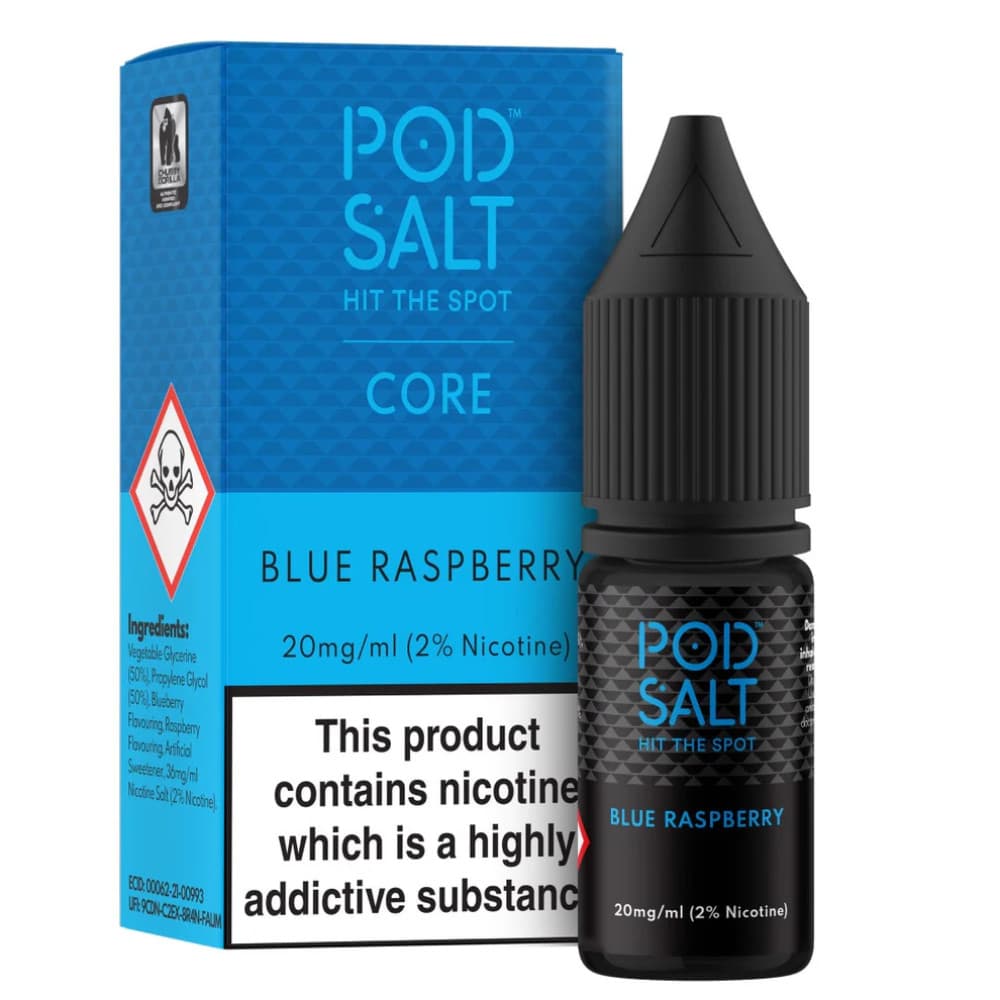  Blue Raspberry / 11mg Pod Salt Core Nic Salts e liquids 10ml Box of 5