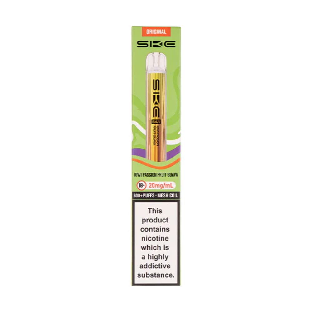  Kiwi Passionfruit Guava Ske Crystal Original 600 Vape Kit Box of 10