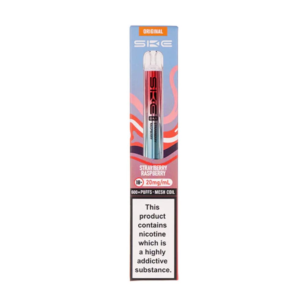  Strawberry Raspberry Ske Crystal Original 600 Vape Kit Box of 10