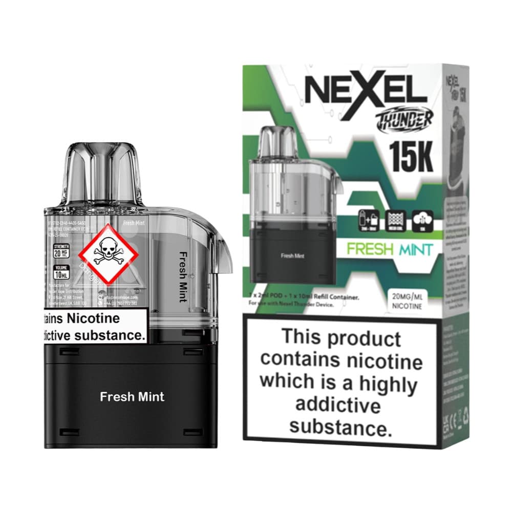  Fresh Mint Nexel Thunder 15k Pods Pack of 10