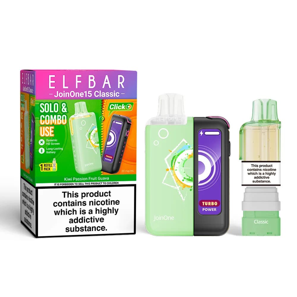  Kiwi Passionfruit Guava Elf Bar JoinOne30 Classic Vape Kit Box of 5