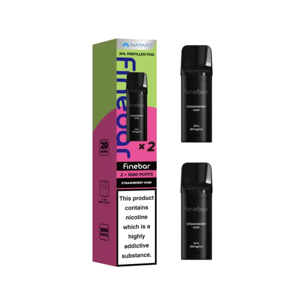 Strawberry Kiwi Hayati Finebar Prefilled Pod Pack of 10
