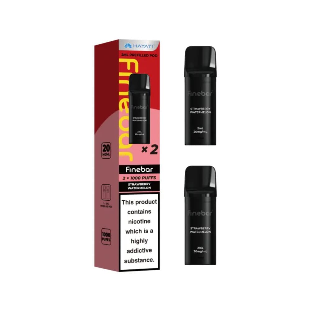  Strawberry Watermelon Hayati Finebar Prefilled Pod Pack of 10