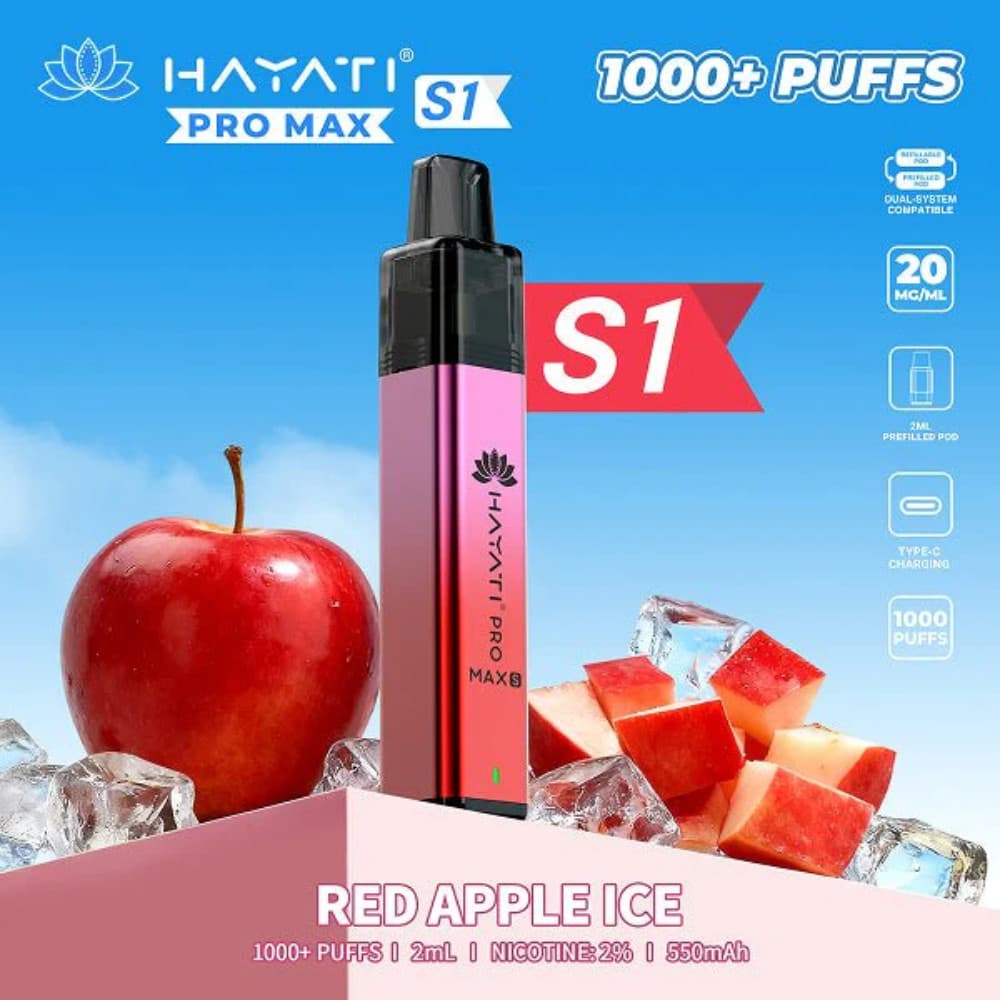  Red Apple Ice Hayati Pro Max S1 Vape Kit Box of 10