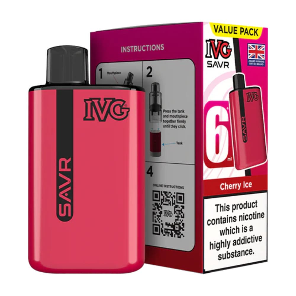  Cherry Ice IVG Savr 3000 Vape Kit Box of 5