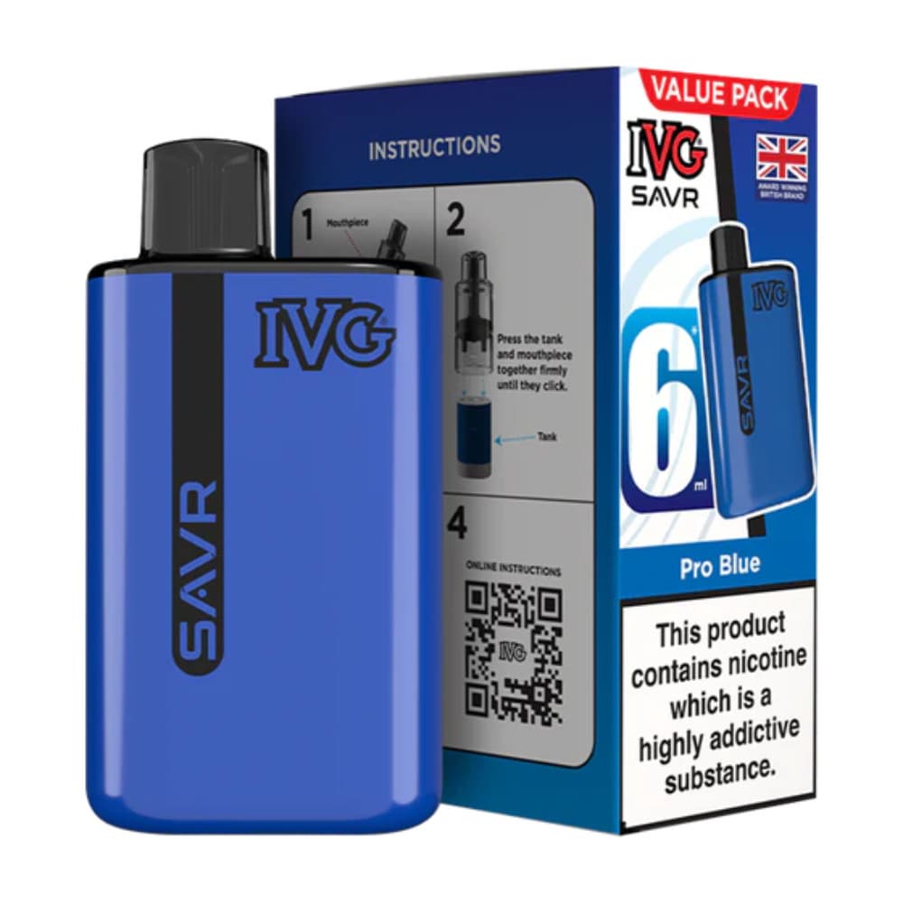  Pro Blue IVG Savr 3000 Vape Kit Box of 5
