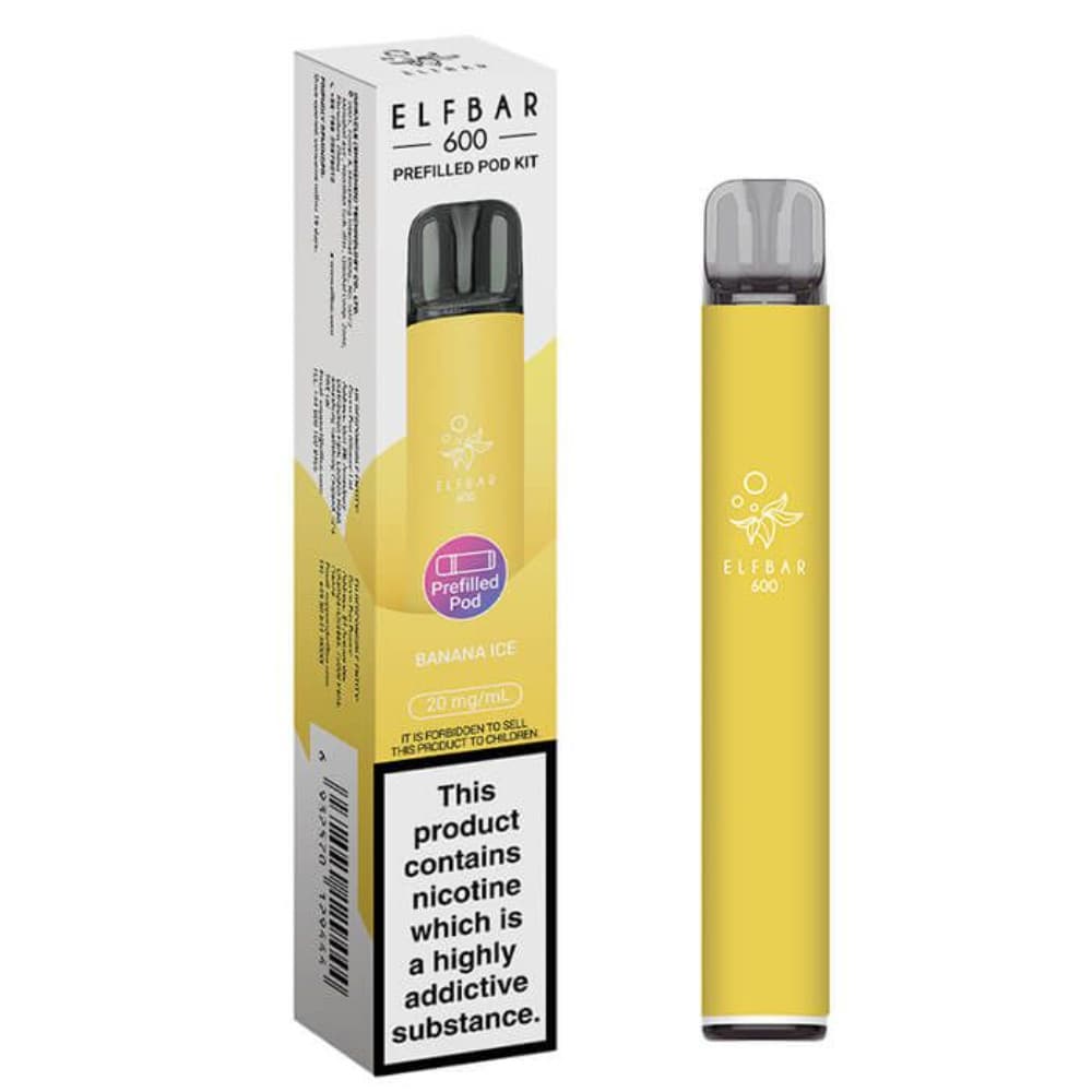  Banana Ice Elf Bar 600 Prefilled Pod Kit Box of 10