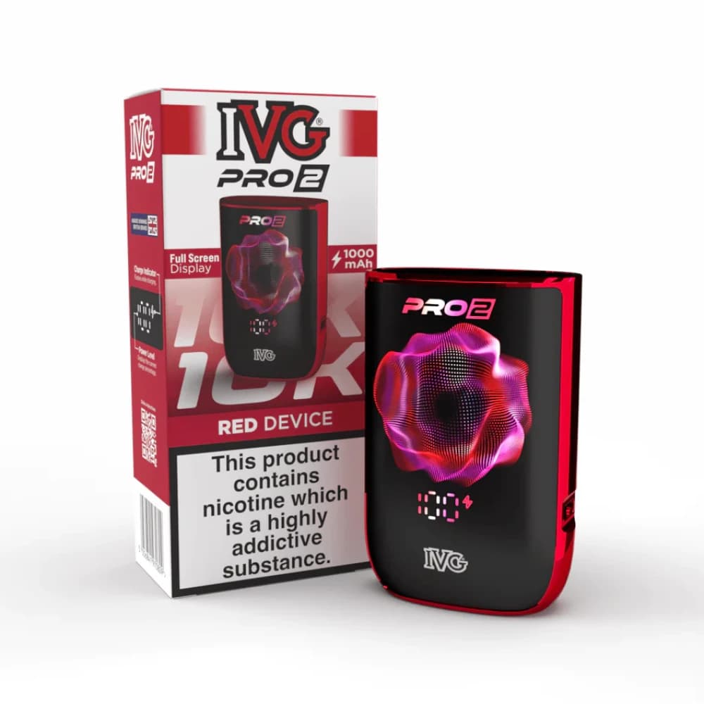  Red IVG Pro 2 Vape Pod Kit Box of 5