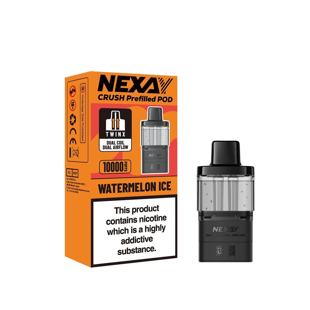  Watermelon Ice Nexay Crush 10k Refill Pods Box of 5