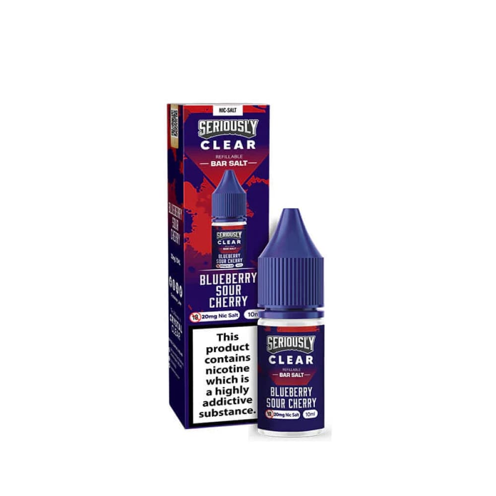  Blue Sour Cherry / 20mg Seriously Clear Bar Salt 10ml Box of 10