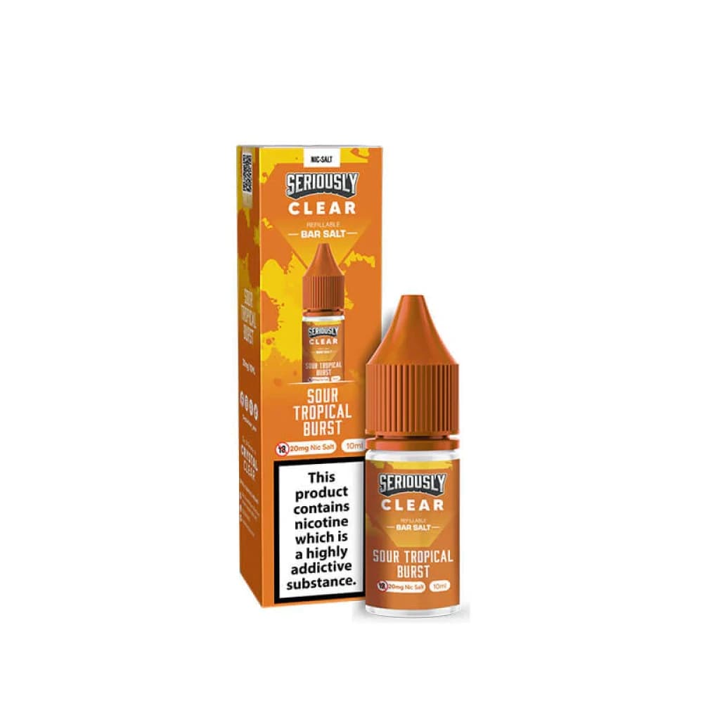  Sour Tropical Burst / 20mg Seriously Clear Bar Salt 10ml Box of 10