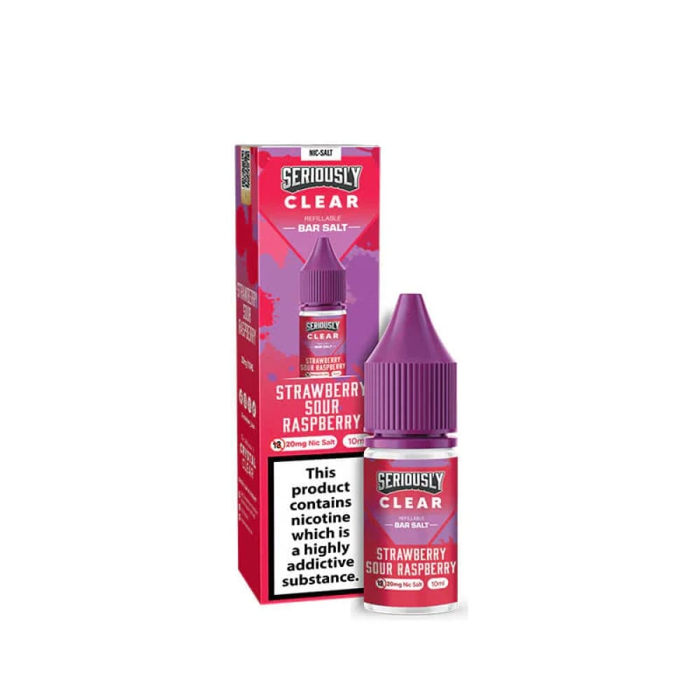  Strawberry Sour Raspberry / 10mg Seriously Clear Bar Salt 10ml Box of 10