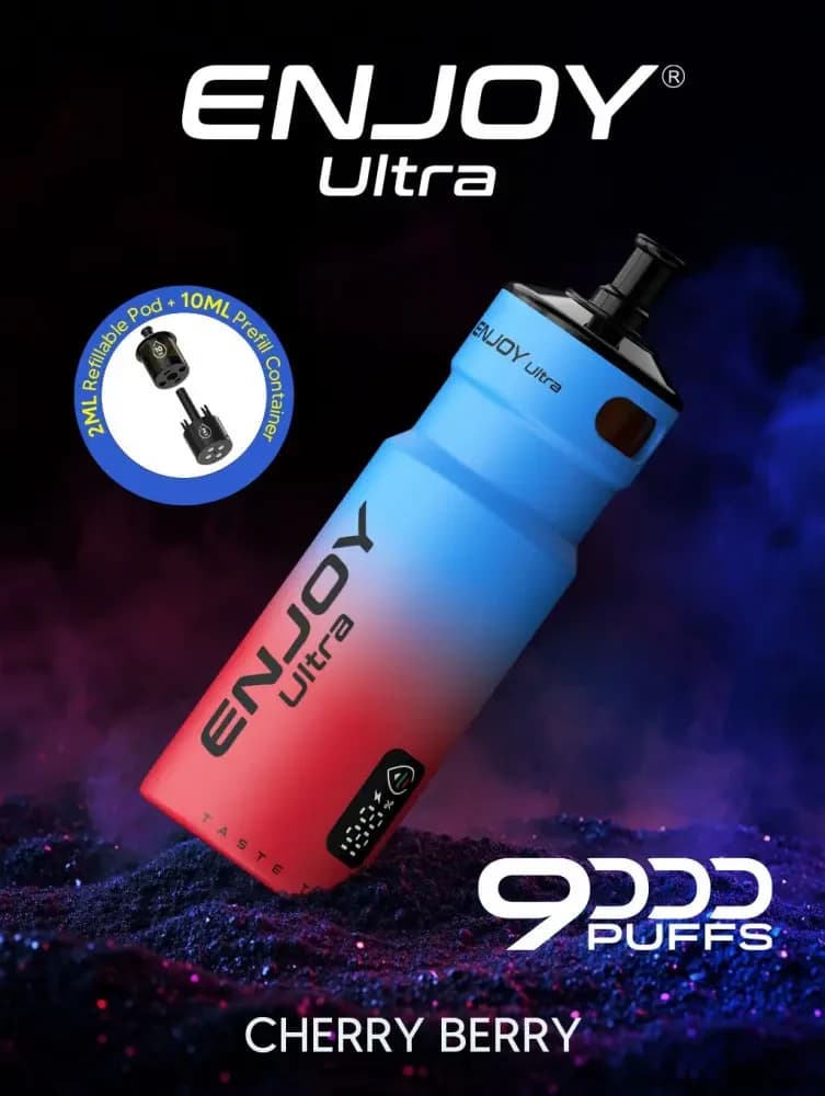  Cherry Berry Enjoy Ultra 9000 Vape Kit Box of 5