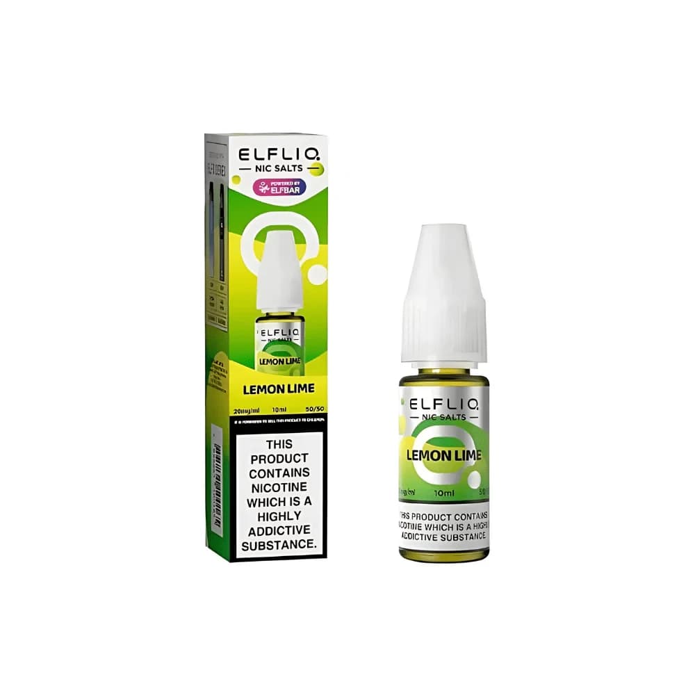  Lemon Lime / 10mg Elf Bar Elfliq Nic Salt E-Liquids 10ml Box of 10