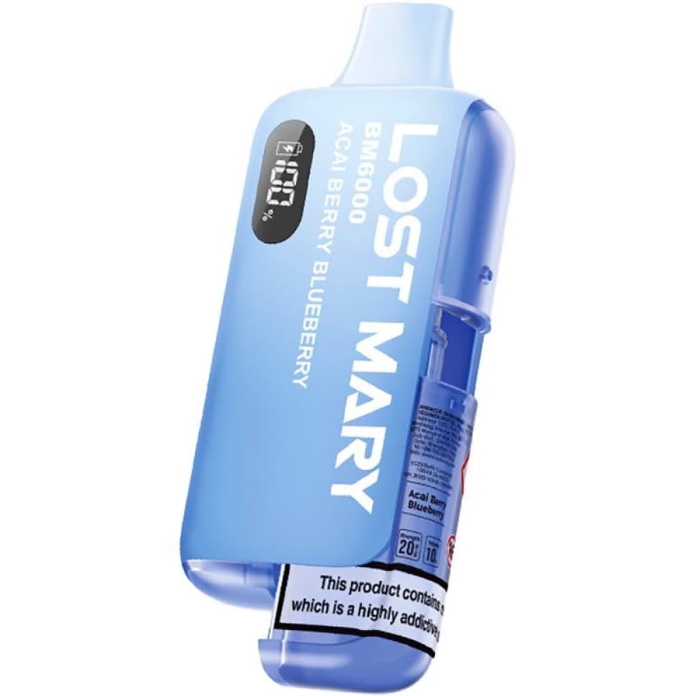  Acai Berry Blueberry Lost Mary Bm6000 Vape Kit Box of 5