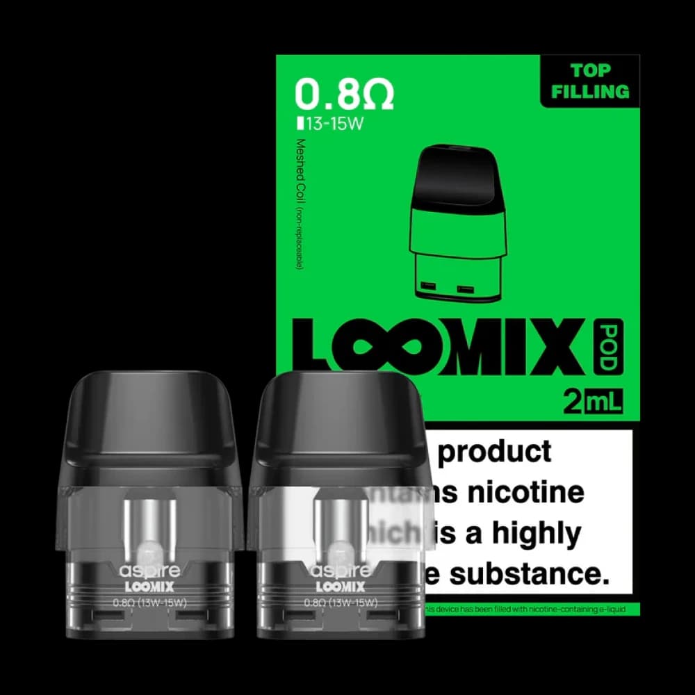  0.8ohm Aspire Loomix Replacement Pods -2PK