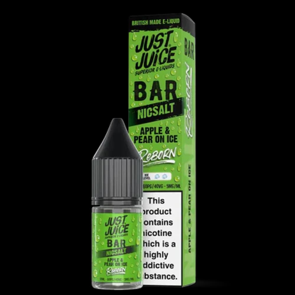  Apple & Pear On Ice / 10mg Just Juice Bar Reborn Nic Salt Box of 10