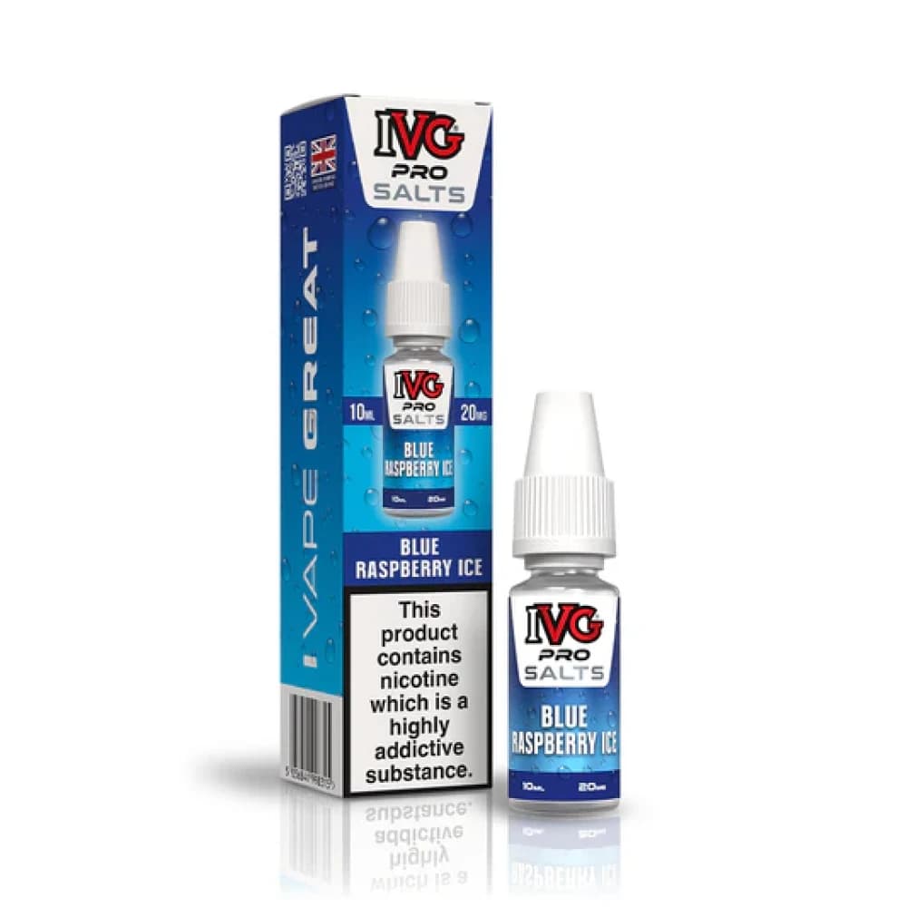  Blue Raspberry Ice / 10mg IVG Pro Salts Nic Salt 10ml E-Liquid Box of 10