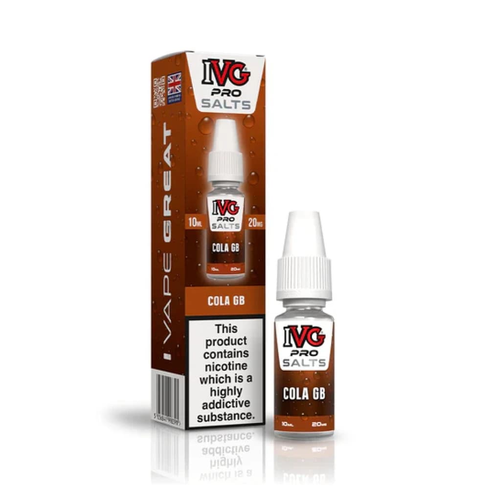  Cola GB / 10mg IVG Pro Salts Nic Salt 10ml E-Liquid Box of 10